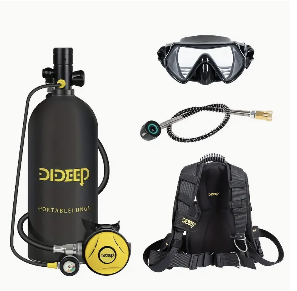 DIDEEP 200Bar 3L/101.44oz Réservoir De Plongée Sous-marine Avec Masque Équipement De Plongée