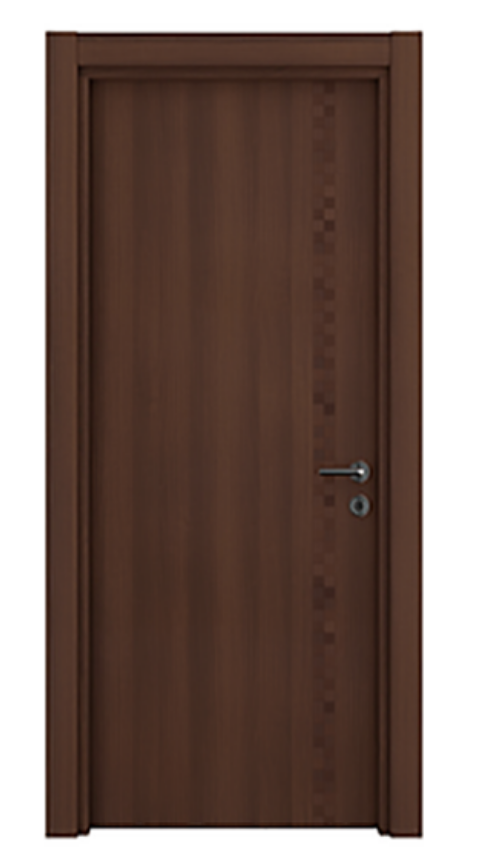 PORTE DE COMMUNICATION INTERIEUR KOYU TEAK 87*204*22-28-GARNITURE INCLUE DROITE