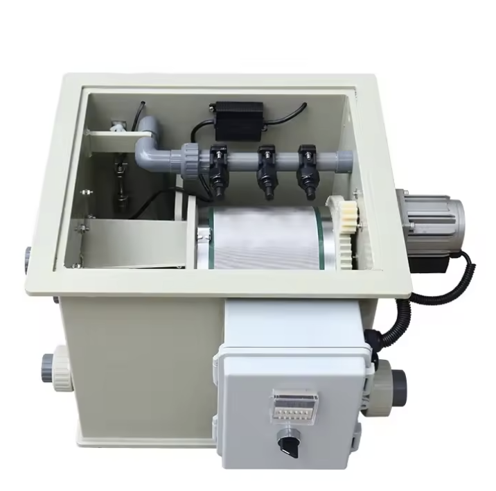 Ras-Micro filtre à tambour pour le traitement de l'eau des étangs à poissons, 5m 3/H 